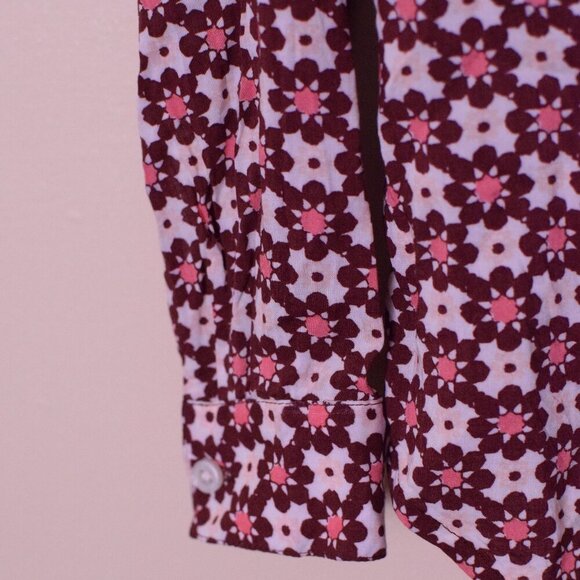 Women's Ann Taylor LOFT Petalwork Poet Long Sleeve Floral Blouse - Size XS - Picture 5 of 7